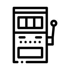 Aufkleber - Slot Machine Icon Vector. Outline Slot Machine Sign. Isolated Contour Symbol Illustration
