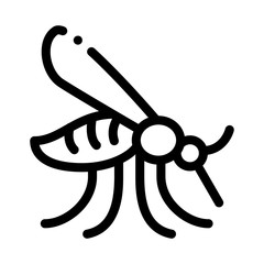 Poster - Malaria Mosquito Icon Vector. Outline Malaria Mosquito Sign. Isolated Contour Symbol Illustration
