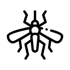 Poster - Mosquito Insect Icon Vector. Outline Mosquito Insect Sign. Isolated Contour Symbol Illustration