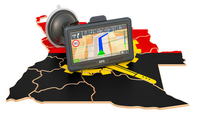 Poster - GPS navigation in Angola, 3D rendering