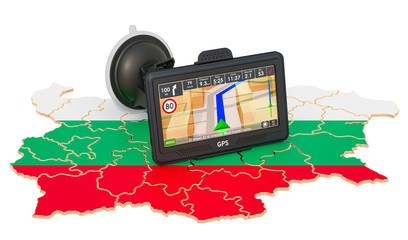 Poster - GPS navigation in Bulgaria, 3D rendering