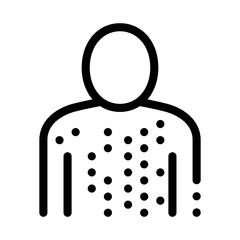 Poster - Human Disease Icon Vector. Outline Human Disease Sign. Isolated Contour Symbol Illustration