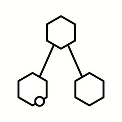 Sticker - Unique Chemical Structure II Vector Line Icon