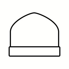 Poster - Unique Knitted Cap Vector Line Icon