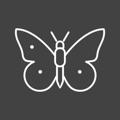 Sticker - Unique Butterfly Line Vector Icon