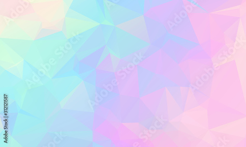 Mata magnetyczna Holograficzne trójkąty Low poly siatki tło