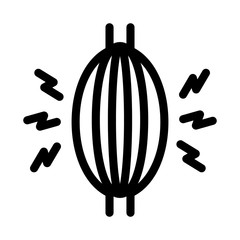 Poster - Muscle Pain Icon Vector. Outline Muscle Pain Sign. Isolated Contour Symbol Illustration