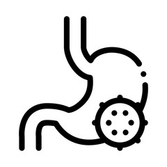 Poster - Stomach Infection Icon Vector. Outline Stomach Infection Sign. Isolated Contour Symbol Illustration