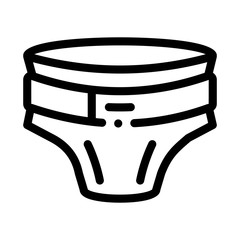 Poster - Diaper With Belt Icon Vector. Outline Diaper With Belt Sign. Isolated Contour Symbol Illustration