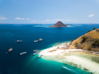 Wall Mural - Aerial view of Pulau Kelor Island in Flores, Komodo Natiaonal Park 