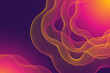 Modern abstract background design in trendy neon bright bold violet and pink colors. 3D waves effect and gradients.