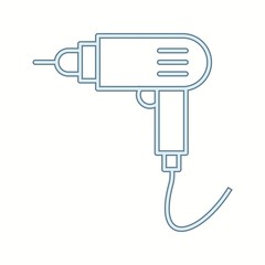 Sticker - Unique Drill Machine Line Vector Icon