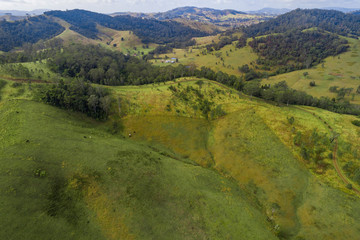 Wall Mural - Aerial views over Australian Farm Landscape