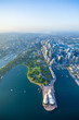 Sydney Harbour from high above aerial view