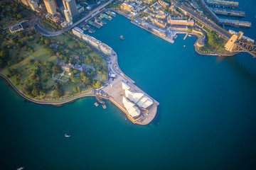 Wall Mural - Sydney Harbour from high above aerial view