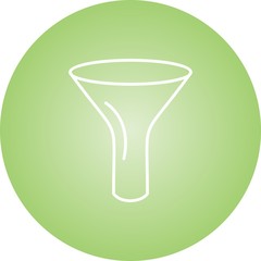 Sticker - Unique Funnel Vector Line Icon