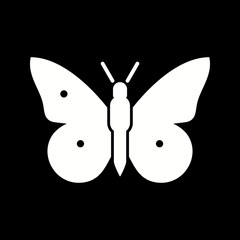 Canvas Print - Unique Butterfly Glyph Vector Icon