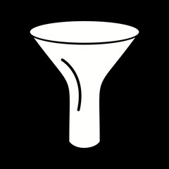 Sticker - Unique Funnel Vector Glyph Icon