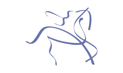 Horse line art