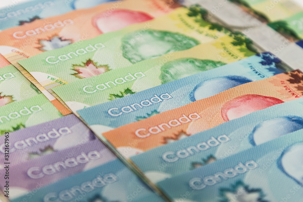 Canadian dollar banknotes or bills Stock Photo | Adobe Stock