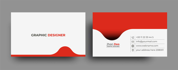 Wall Mural - Modern Business Card - Creative and Clean Business Card Template.