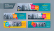 © GUGAI - Abstract banner design web template Set, Horizontal header web banner. Modern cover header