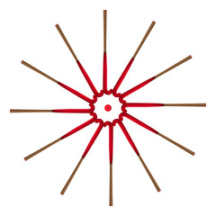 Wall Mural - Field Hocky Sticks And Ball Circle