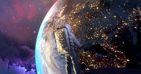 Wall Mural - astronaut in outer space