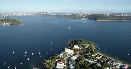 Wall Mural - Aerial views of Sydney harbour near Watson Bay and the Gap