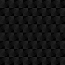 Black 3d Chevron Or Zigzag Vector Background. Rectangle And Triangle Repeat Pattern Background.