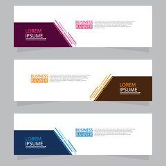 vector abstract design web banner template. web design elements - header design. abstract geometric 