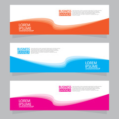 Wall Mural - Vector abstract design web banner template. Web Design Elements - Header Design. Abstract geometric web banner template on grey background.Modern banner.