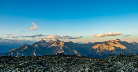 Wall Mural - italy alps awesome cloudy sunset view