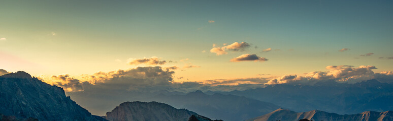 Wall Mural - italy alps awesome cloudy sunset view