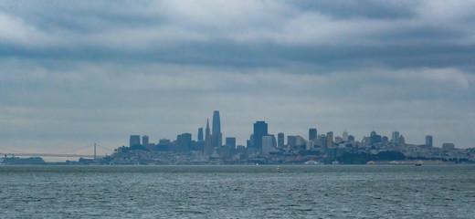 Fototapete - Stormy San Francisco Across the Bay