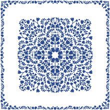 Beautiful Blue Headscarf Pattern