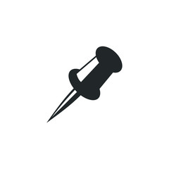 Aufkleber - push pin icon template color editable. push pin symbol vector sign isolated on white background illustration for graphic and web design.