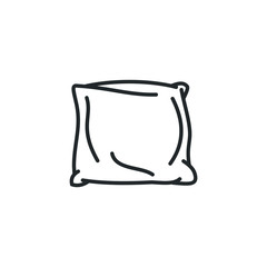 Leinwandbilder - Pillow icon template color editable. Pillow symbol vector sign isolated on white background illustration for graphic and web design.