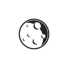 Fototapete - moon icon template color editable. moon symbol vector sign isolated on white background illustration for graphic and web design.