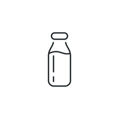 Aufkleber - Milk Bottle icon template color editable. Milk Bottle symbol vector sign isolated on white background illustration for graphic and web design.