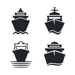 Poster - Cruise icon template color editable. Ship symbol vector sign isolated on white background illustration for graphic and web design.
