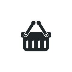 Fototapete - Shopping basket icon template color editable. Shopping basket symbol vector sign isolated on white background illustration for graphic and web design.