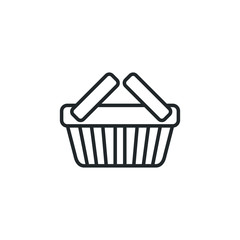 Fototapete - Shopping basket icon template color editable. Shopping basket symbol vector sign isolated on white background illustration for graphic and web design.