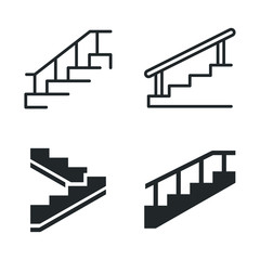 Poster - Stairs icon template color editable. Stairs symbol vector sign isolated on white background illustration for graphic and web design.