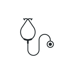 Aufkleber - Stethoscope icon template color editable. Stethoscope symbol vector sign isolated on white background illustration for graphic and web design.