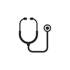 Aufkleber - Stethoscope icon template color editable. Stethoscope symbol vector sign isolated on white background illustration for graphic and web design.