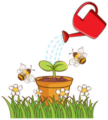 Sticker - Isolated picture of plant in pot