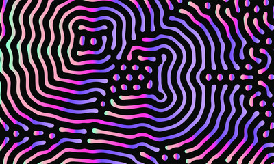 Poster - Psychedelic abstract background made by generative algorithm: Reaction-diffusion or Turing pattern formation.