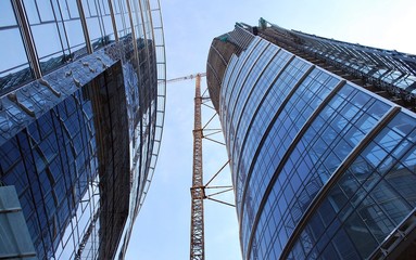 Construction of a skyscraper