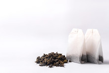 Tea Bags On A White Background